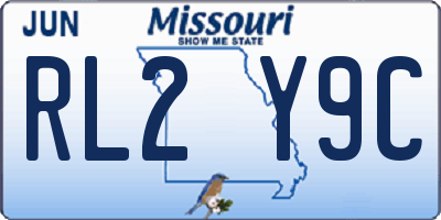 MO license plate RL2Y9C