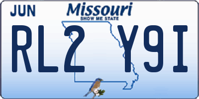 MO license plate RL2Y9I