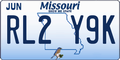 MO license plate RL2Y9K