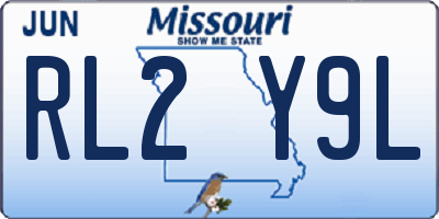 MO license plate RL2Y9L