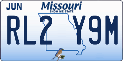MO license plate RL2Y9M