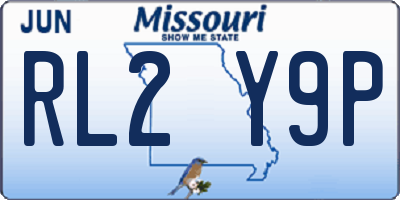 MO license plate RL2Y9P