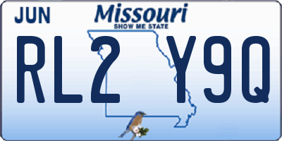 MO license plate RL2Y9Q