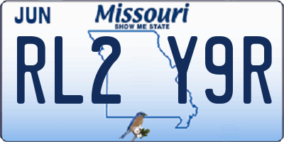 MO license plate RL2Y9R