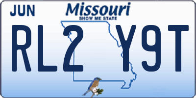 MO license plate RL2Y9T