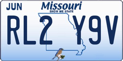 MO license plate RL2Y9V