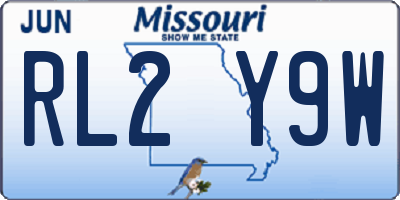 MO license plate RL2Y9W