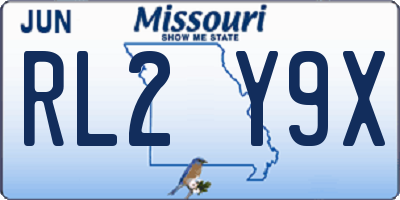 MO license plate RL2Y9X