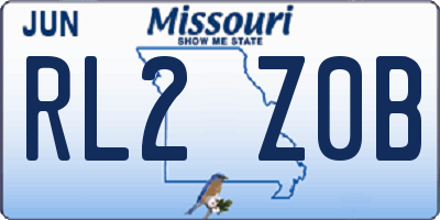 MO license plate RL2Z0B