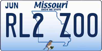 MO license plate RL2Z0O