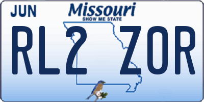 MO license plate RL2Z0R