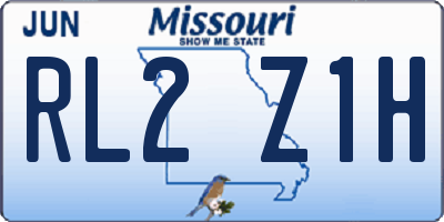 MO license plate RL2Z1H