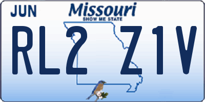 MO license plate RL2Z1V