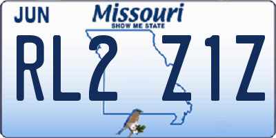 MO license plate RL2Z1Z