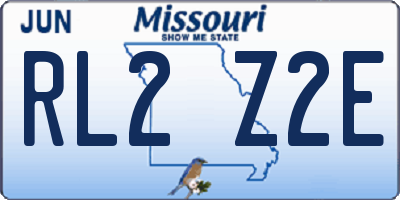 MO license plate RL2Z2E