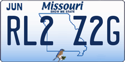 MO license plate RL2Z2G