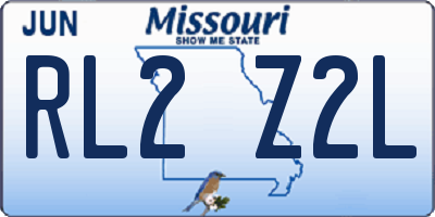 MO license plate RL2Z2L
