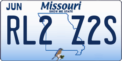 MO license plate RL2Z2S