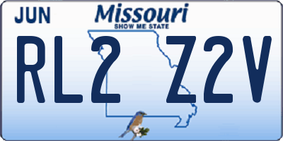 MO license plate RL2Z2V
