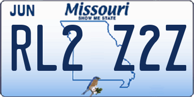 MO license plate RL2Z2Z