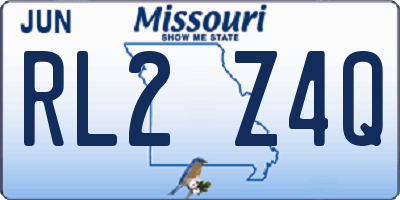 MO license plate RL2Z4Q