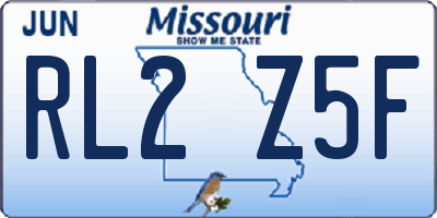 MO license plate RL2Z5F