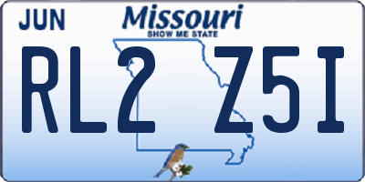 MO license plate RL2Z5I