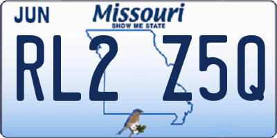 MO license plate RL2Z5Q