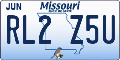 MO license plate RL2Z5U