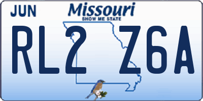 MO license plate RL2Z6A