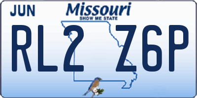 MO license plate RL2Z6P
