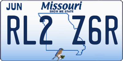 MO license plate RL2Z6R