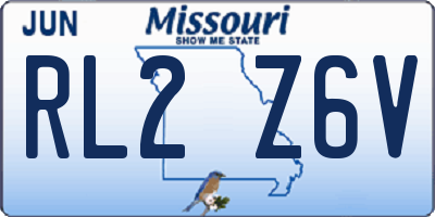 MO license plate RL2Z6V