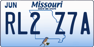 MO license plate RL2Z7A