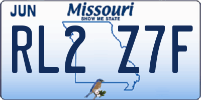 MO license plate RL2Z7F