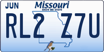 MO license plate RL2Z7U