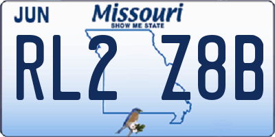 MO license plate RL2Z8B