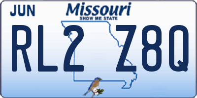 MO license plate RL2Z8Q