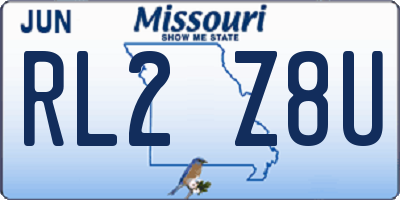MO license plate RL2Z8U