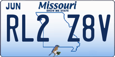 MO license plate RL2Z8V