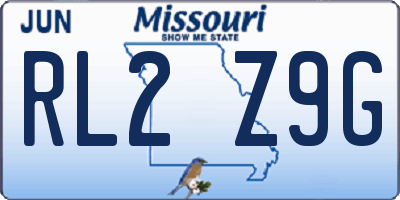 MO license plate RL2Z9G
