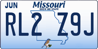 MO license plate RL2Z9J