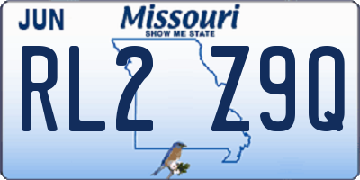 MO license plate RL2Z9Q