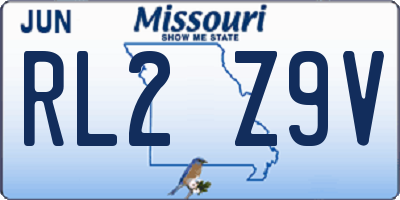 MO license plate RL2Z9V