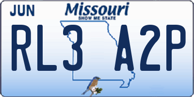 MO license plate RL3A2P