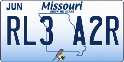 MO license plate RL3A2R