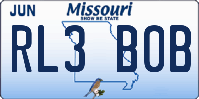 MO license plate RL3B0B
