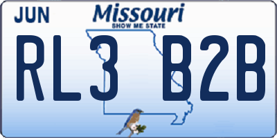 MO license plate RL3B2B