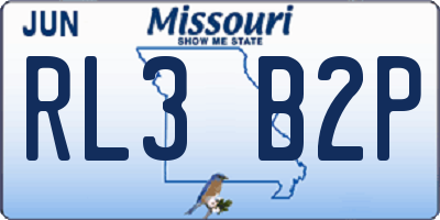 MO license plate RL3B2P