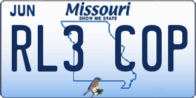 MO license plate RL3C0P